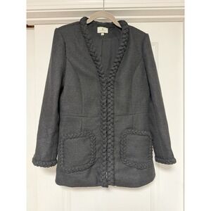 Tuckernuck, Shay Jacket In Black With Braided Trim, Womens Size‎ Medium